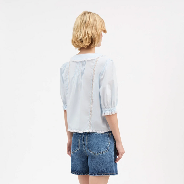 Magnolia short sleeve blouse Blå
