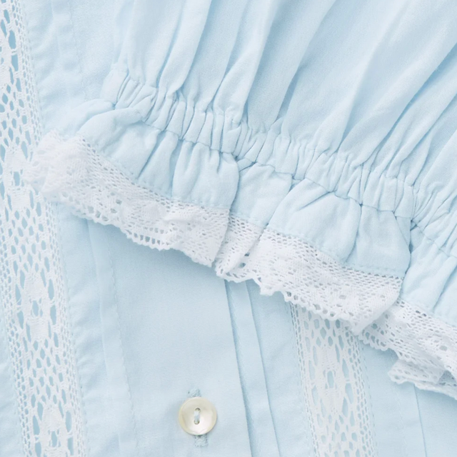 Magnolia short sleeve blouse Blå