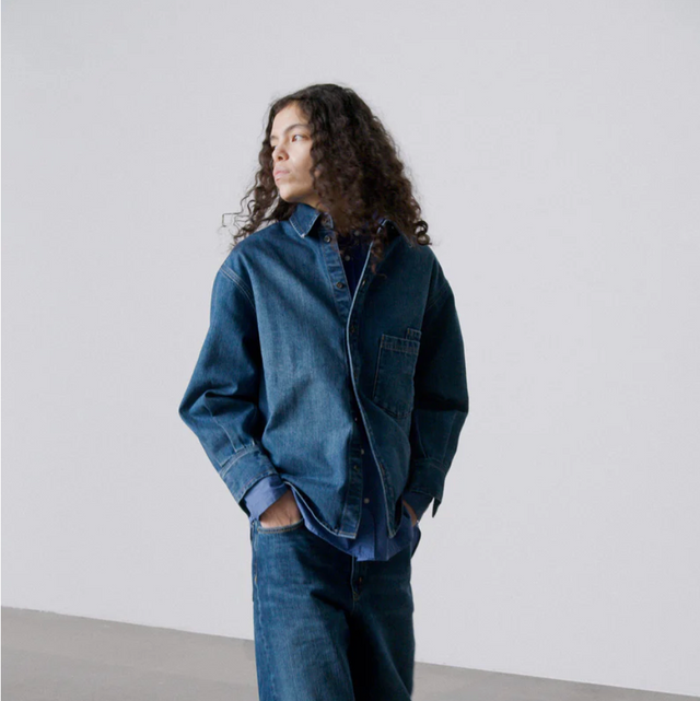 Casy shirt denim Worn Blue