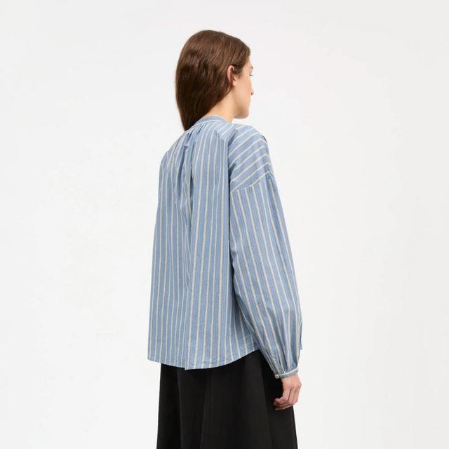 Cilla Shirt Blue/Black/White stripe
