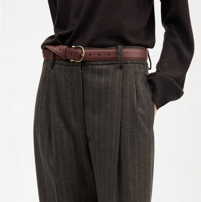 Harry Trousers Brown/Black Pinstripe