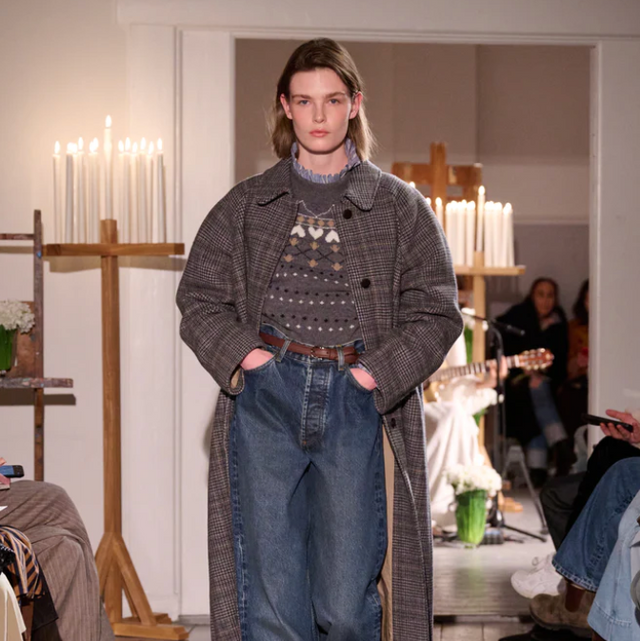 Mary Coat Grey Check