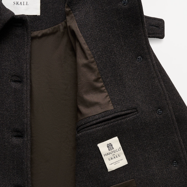 Alfred Jacket Brown Herringbone