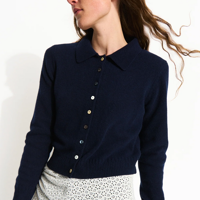 Paulina Uld Cardigan Navy