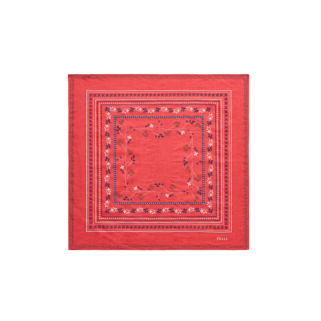 Floral Scarf Faded Red 55x55