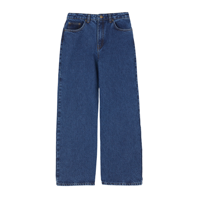 Skall Studio Willow Wide Jeans Denim Mid Blue - Bukser i Mid Blue  (Denim Mid Blue ) Køb bukser hos Adelie. Dametøj på nørrebro og onlline til hele Danmark