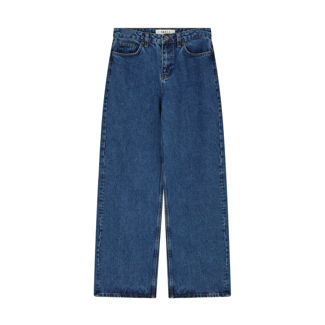 Willow Wide Jeans Denim Mid Blue
