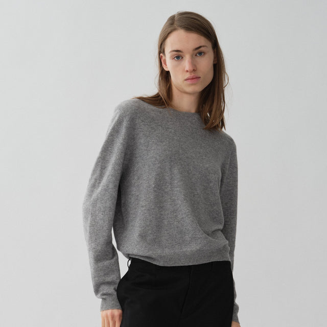 Roundneck Cashmere Dark Camel / Brun