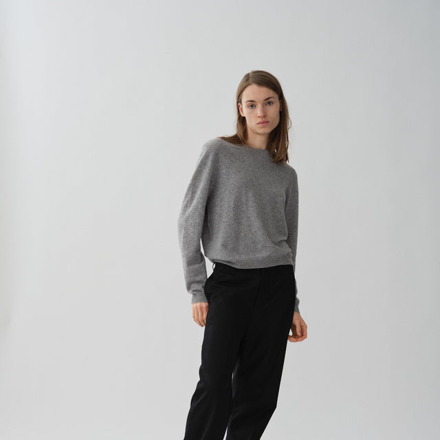 Roundneck Cashmere Dark Camel / Brun
