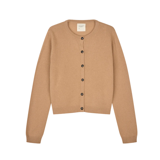 Cardigan Cashmere Dark Camel / Brun