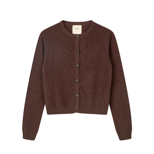 Cashmere Cardigan Dark Brown