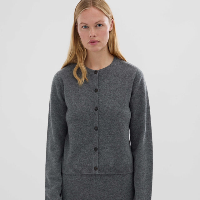 Women's O-Cardigan Heather Grey/grå