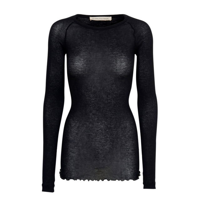 Seamless Basic Elvira Sort - Bluser i Sort (Black) Køb bluser hos Adelie. Dametøj på nørrebro og onlline til hele Danmark