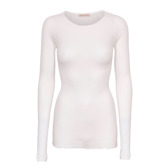 Seamless Basic Elvira Offwhite - Bluser i Hvid (Off White) Køb bluser hos Adelie. Dametøj på nørrebro og onlline til hele Danmark