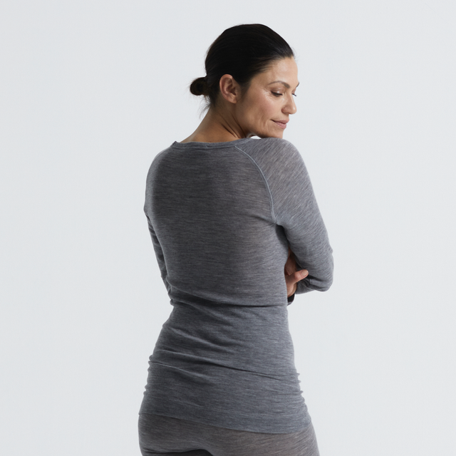 Jade merino wool gray melange