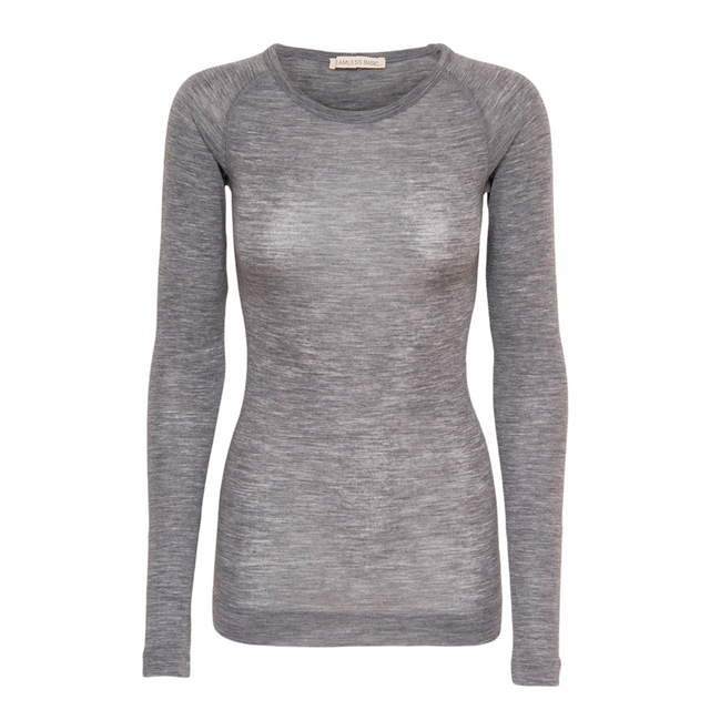 Seamless Basic Jade Merino Uld Grå Melange - Bluser i Grå (Grey Melange ) Køb bluser hos Adelie. Dametøj på nørrebro og onlline til hele Danmark