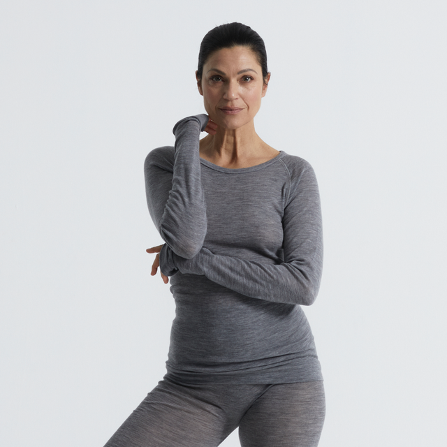 Jade merino wool gray melange