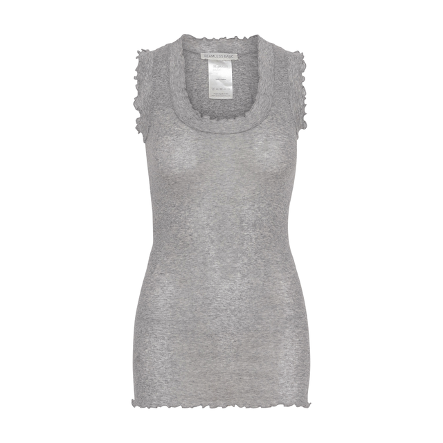 Seamless Basic Flounce Grå Melange - Toppe i Grå (Grey Melange) Køb toppe hos Adelie. Dametøj på nørrebro og onlline til hele Danmark