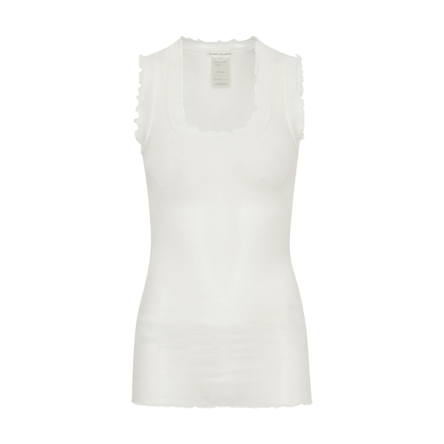 Seamless Basic Flounce Offwhite - Toppe i Hvid (Off White) Køb toppe hos Adelie. Dametøj på nørrebro og onlline til hele Danmark