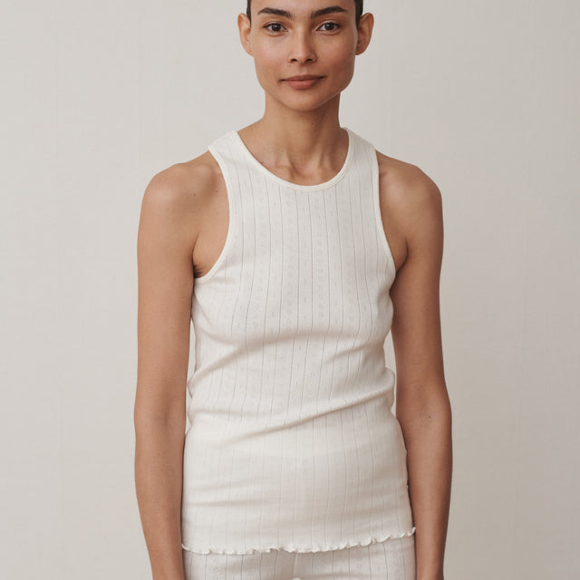 Edie Tank Top Off white Hvid