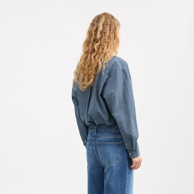 Edgar Shirt Blue/Cream Check