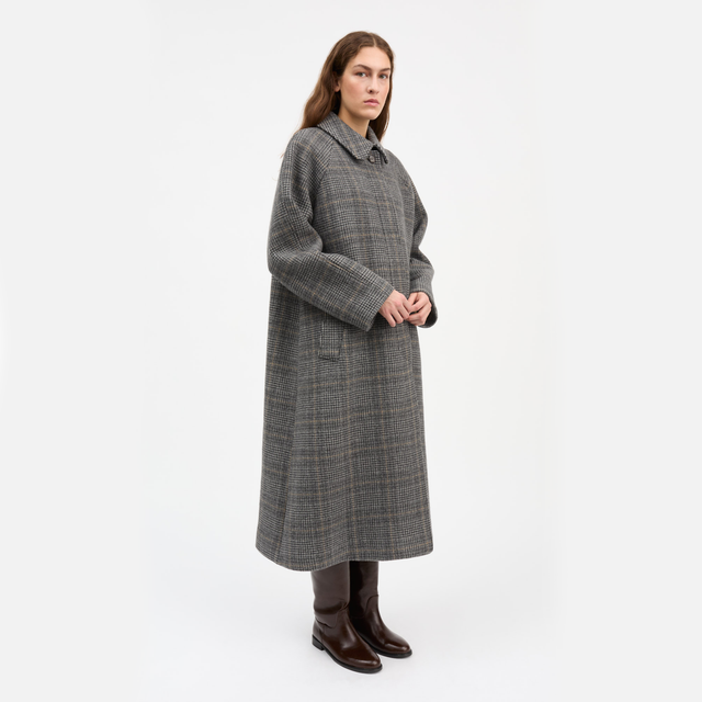 Mary Coat Grey Check