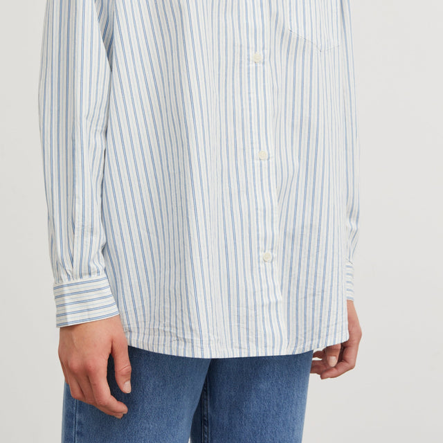 Launch 25 January Edgar Shirt Blue/White stripes