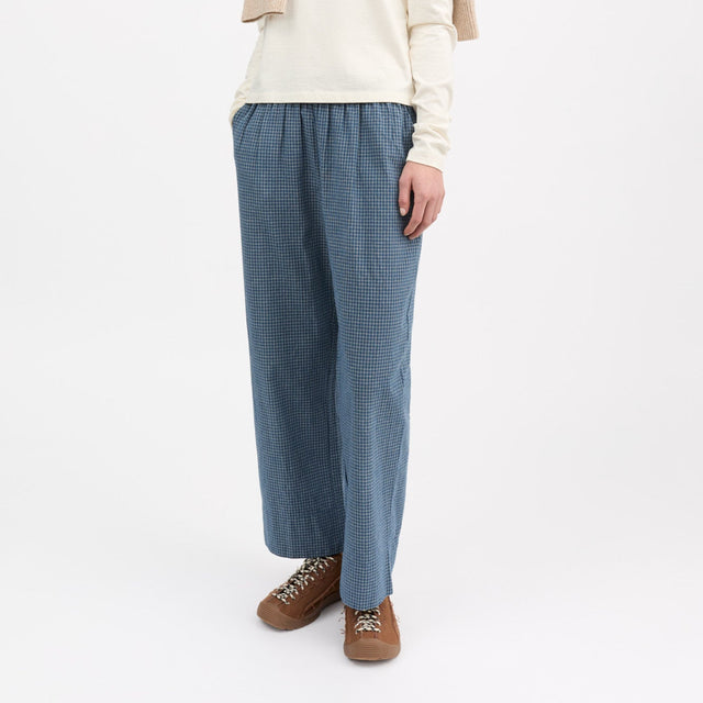 Jasmine Pants Blue/Cream Check