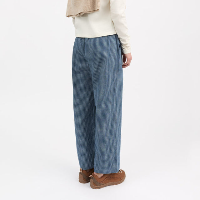 Jasmine Pants Blue/Cream Check