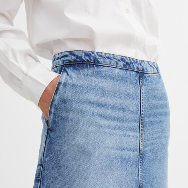 Selma Nederdel Worn Mid Blue