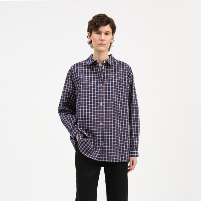 Edgar Shirt Navy/white/red check