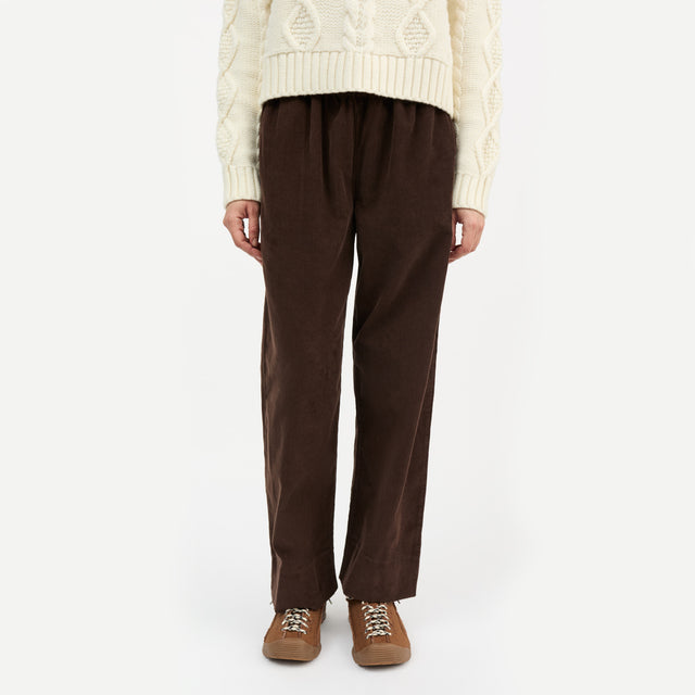 Jasmine Pants Velvet Dark Brown