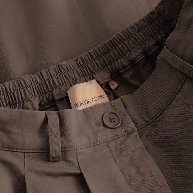 Pen Twill Nederdel Brun