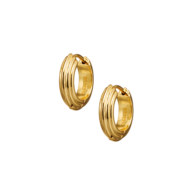 Golden Deco Hoops Petit Gold