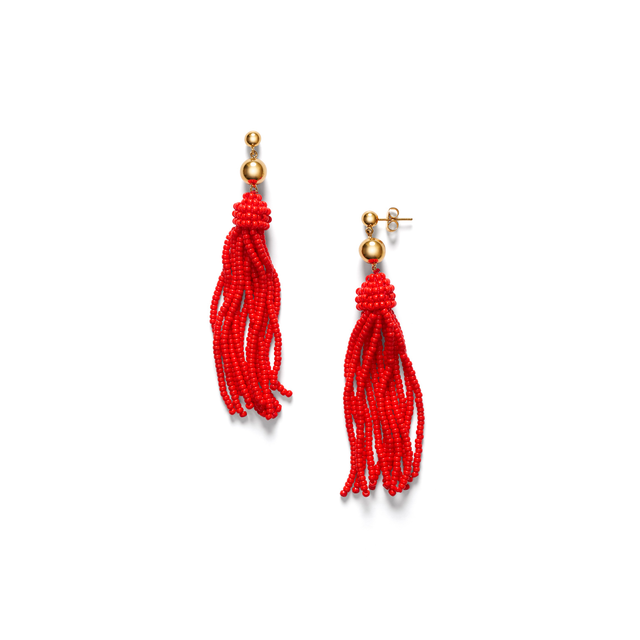 Tassel Fever Earrings Red
