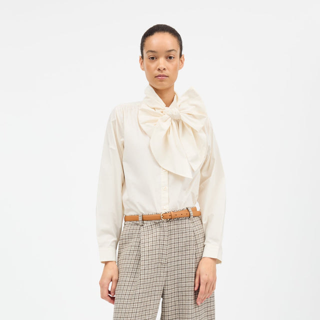 Lady Bow Skjorte Ivory