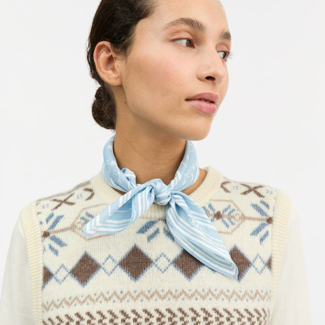Shell Classic Scarf Sky Blue 55x55