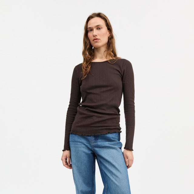 Edie Bluse Dark Brown / Brun