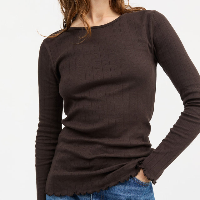 Edie Bluse Dark Brown / Brun
