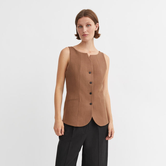 Toni waistcoat Brun