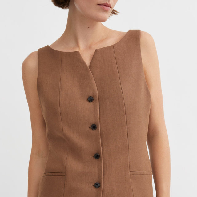 Toni waistcoat Brun
