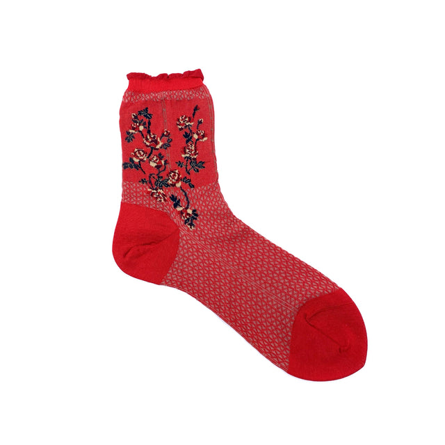 AM-812 Flowers On Basket, Red