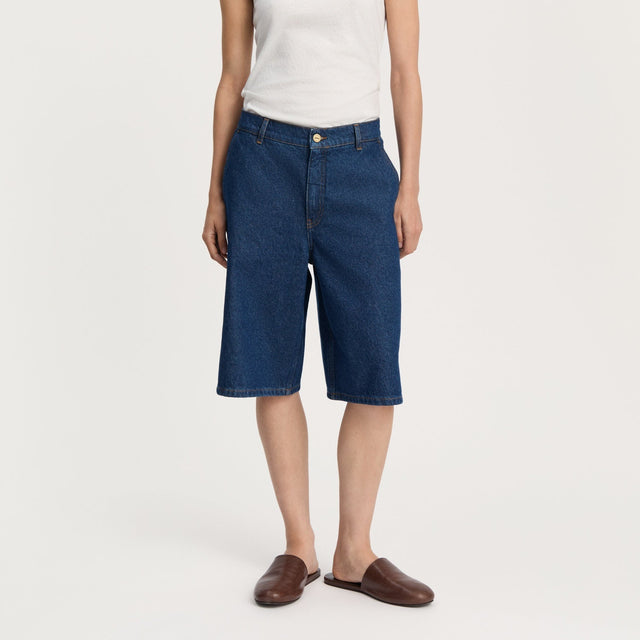 Carlo Denim Shorts Mid Blue