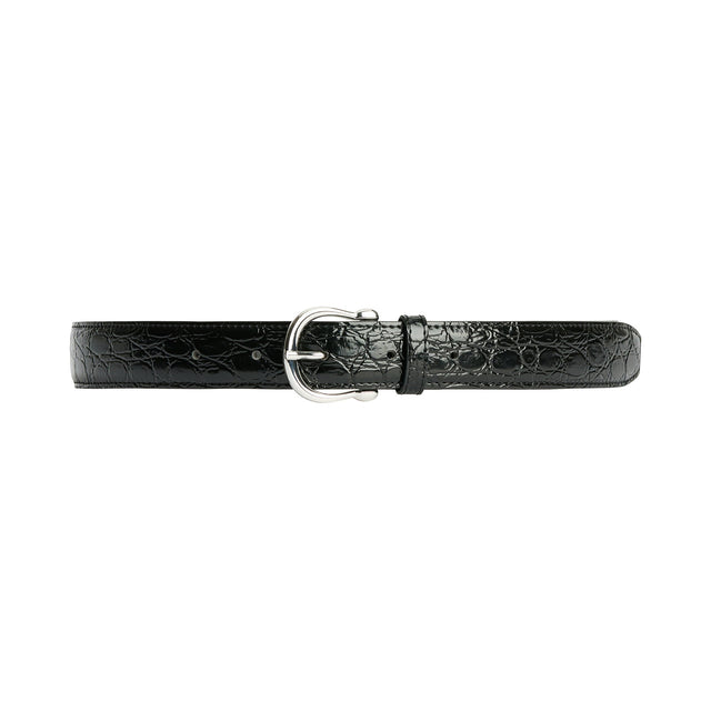 Casual Belt Croco Sort