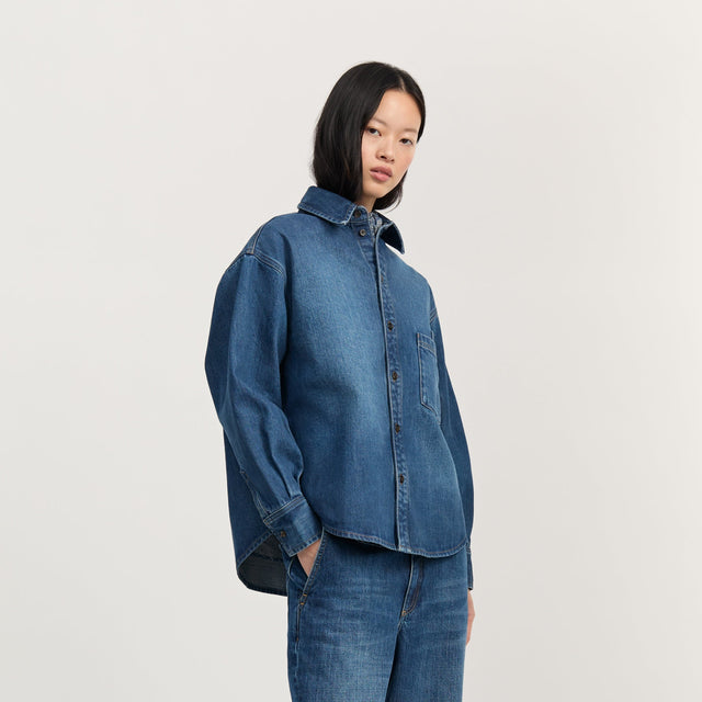 Casy shirt denim Worn Blue