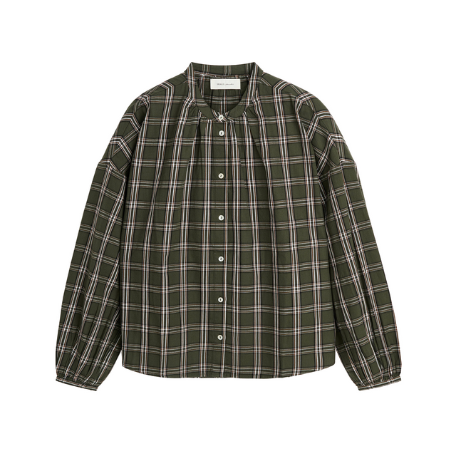 Cilla Checkered Shirt Green/White