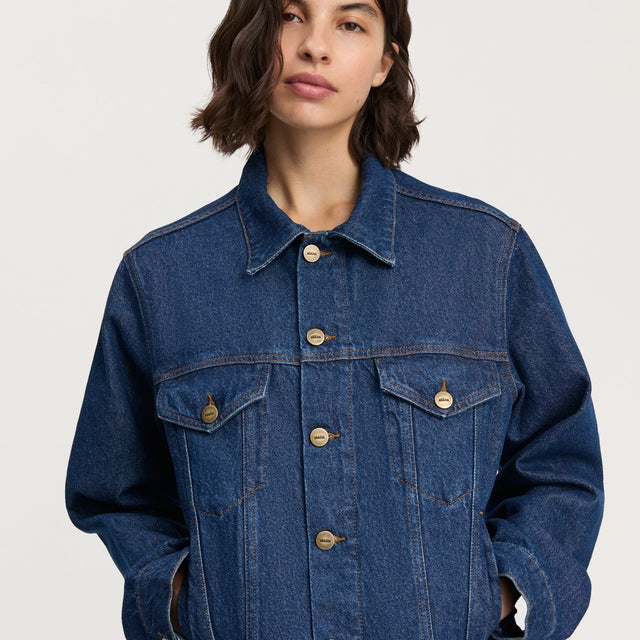 Cleo Denim Jakke Mid Blue