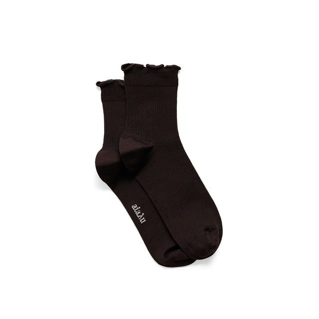 Frill Stockings Brown
