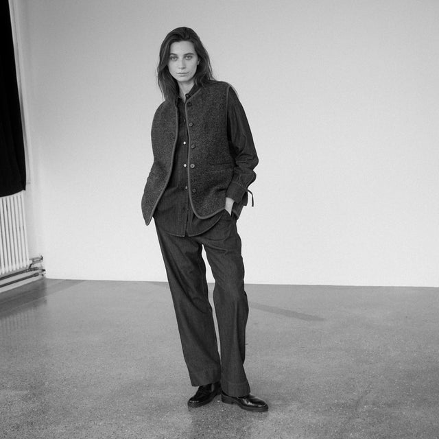 Casi Teddy Vest Mørkegrå