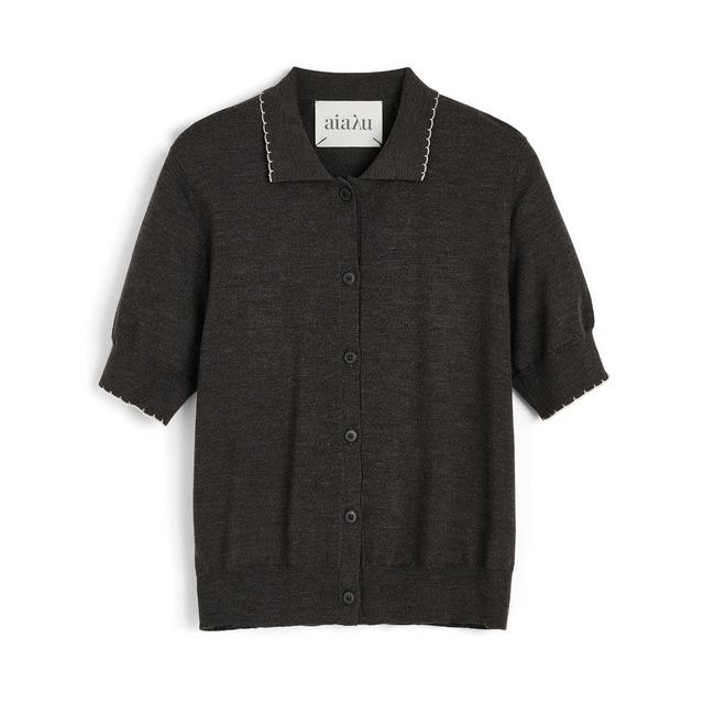 Disha Wool cardigan Brun